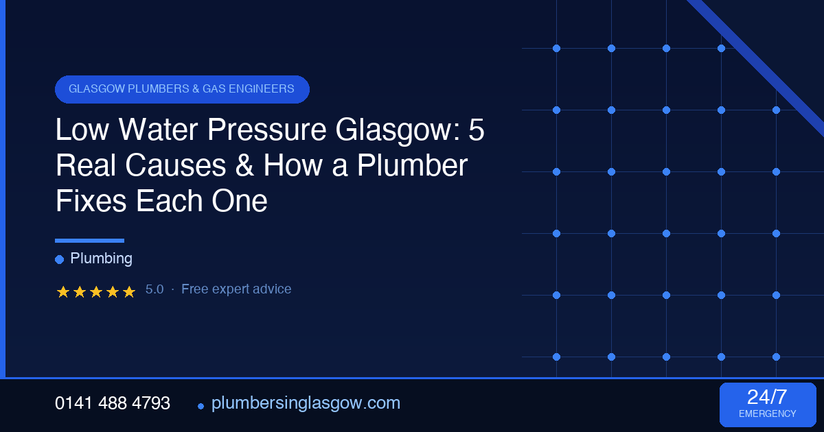 Low Water Pressure Glasgow: 5 Real Causes & How a Plumber Fixes Each One